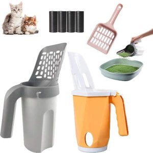 Cat Litter Shovel Scoop Set, Detachable Leakproof Shovel Multipurpose Integrated Cat Litter Shovel Firm ABS/PP Cat Litter Shovel Scoop For Cat Sand Toilet Cleaning Multicolor