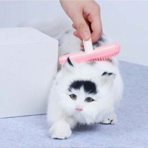 1pc  Soft Tooth Comb For Cats And Dogs, Floating Hair Removal Comb, Pet Bath Brush, Pet Products Multicolor