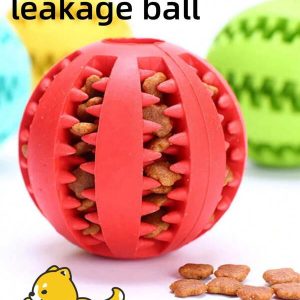 Pet Dog Toys, Self-Entertainment, Grinding Teeth, Interactive Food Dispensing Ball, Chew-Resistant Watermelon Ball Dog Toy Multicolor