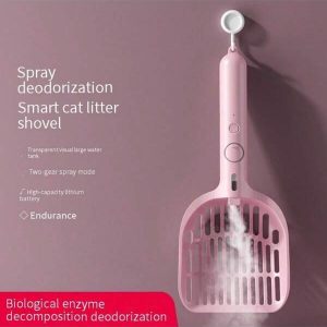 1pc Multi-Function Cat Litter Scoop With Spray, Odor Eliminating Fragrance Deodorizing Automatic Spray Cat Litter Shovel PH-C002 Multicolor